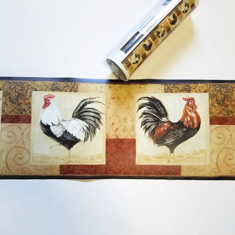 Wallpaper Border Rooster Chicken Rise & Shine